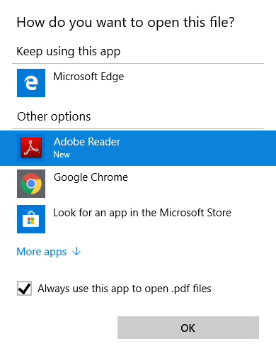 Change .PDF Default from Edge to Adobe Reader in Windows 10 - ciraltos